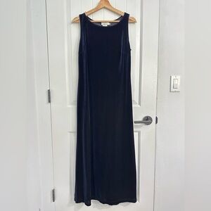 NWOT CDC Caren Desiree Company Dark Blue Velvet Maxi Dress